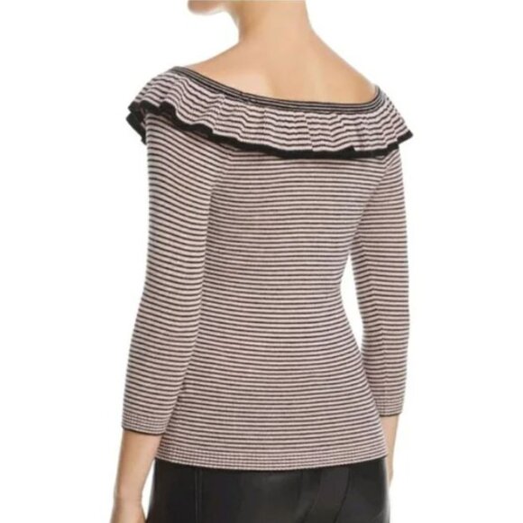 Rebecca Taylor 100% Merino Wool Ruffle Neckline Sweater Size M - Picture 2 of 12